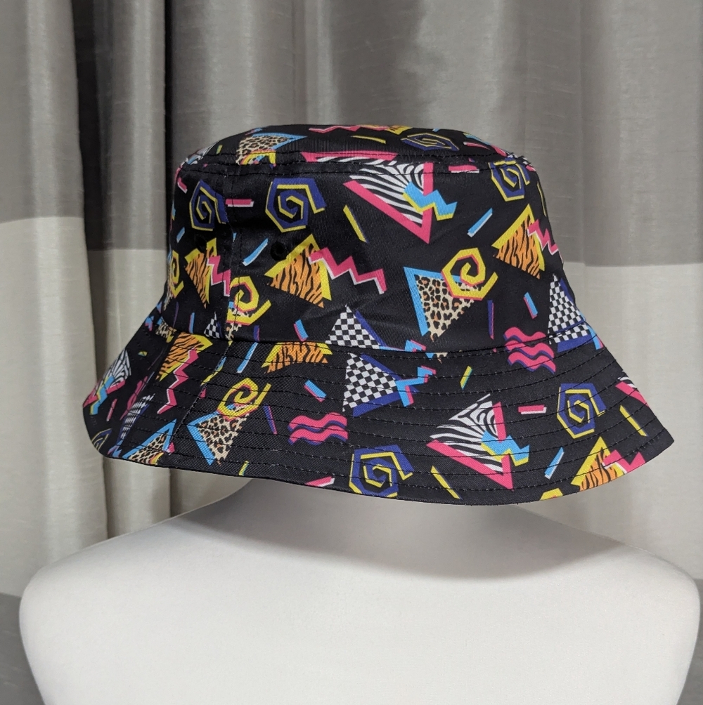 Colorful Geometric Pattern Bucket Hat - Picture 5 of 7